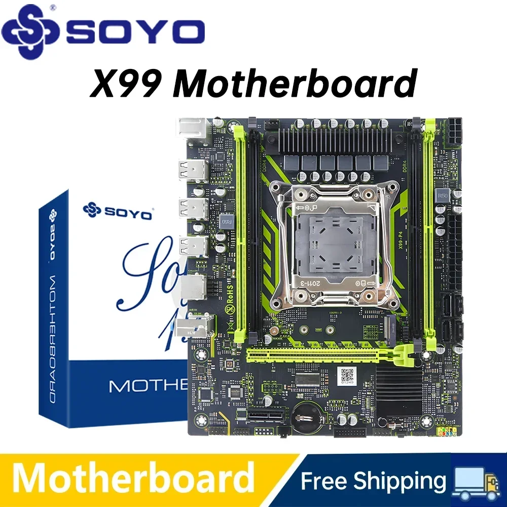 X99 Dual Cpu Motherboard Combo - SOYO X99 Gamingเมนบอร์ดUSB3.0 M.2 Nvme Sata