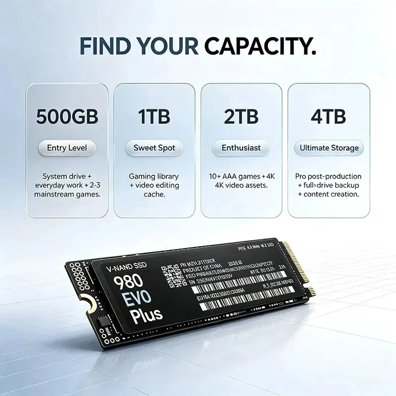 980 EVO Plus M.2 2280 NVMe PCI - M.2 Nvme 4Tb Pcie 4.0 Ssd บทวิจารณ์และราคา