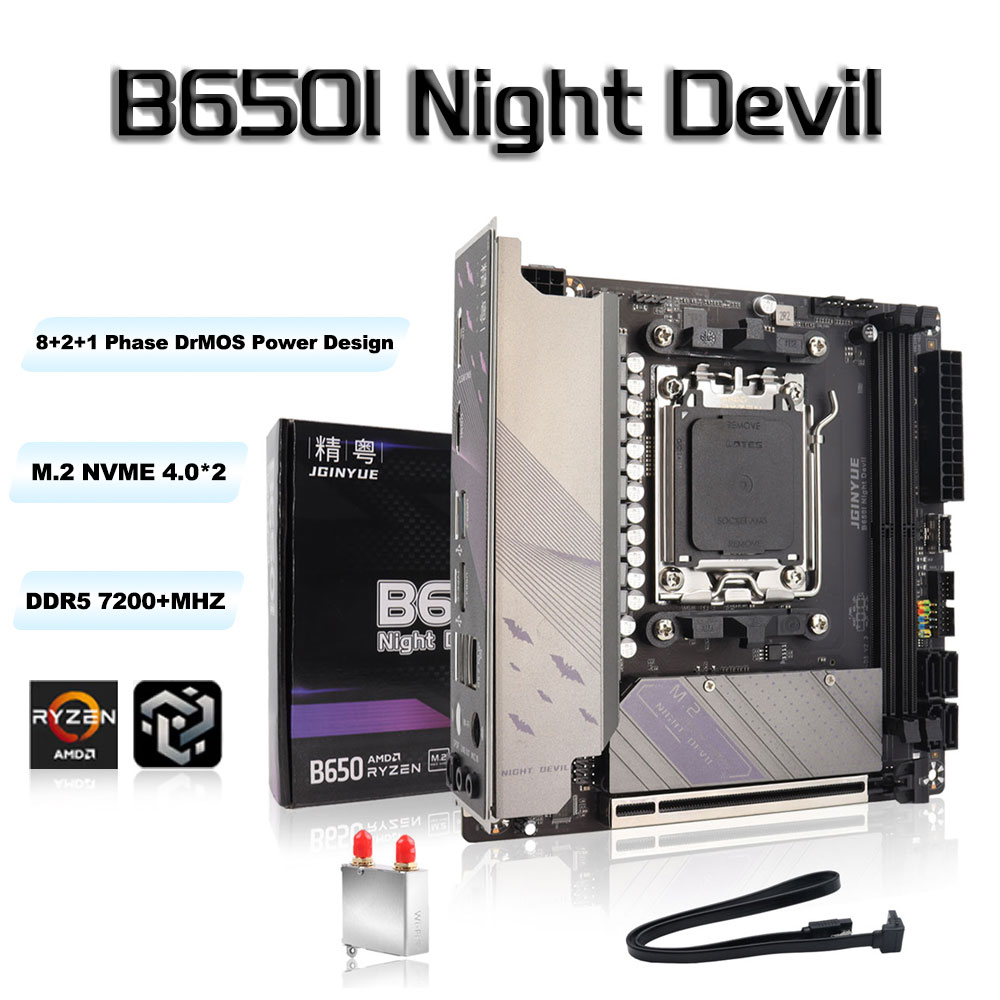 JGINYUE B650 ITXเมนบอร์ดDDR5 M - B650 Itx Motherboard Wifi บทวิจารณ์และราคา